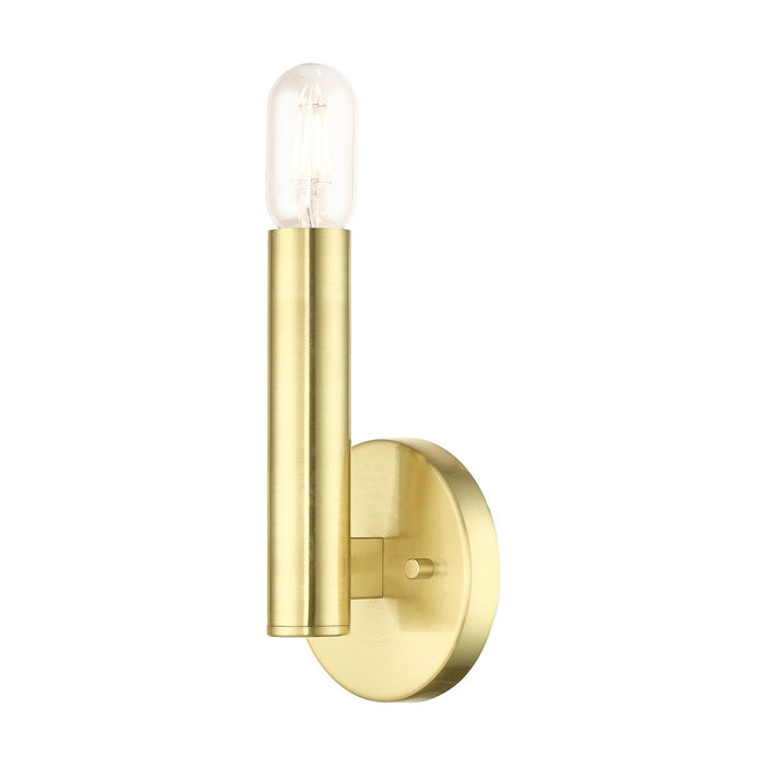 Livex Lighting 51131-12 One Light Wall Sconce, Satin Brass