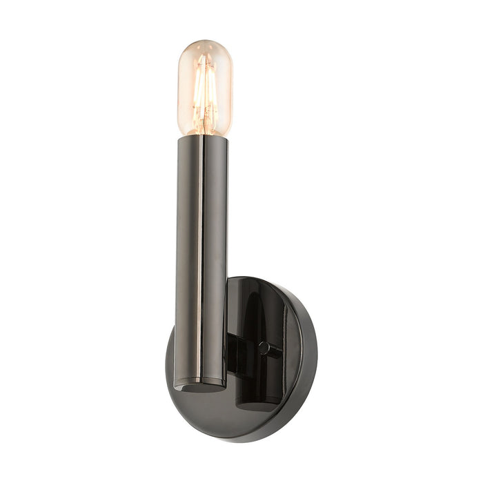 Livex Lighting 51131-46 One Light Wall Sconce, Black Chrome
