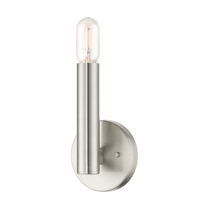 Livex Lighting 51131-91 One Light Wall Sconce, Brushed Nickel