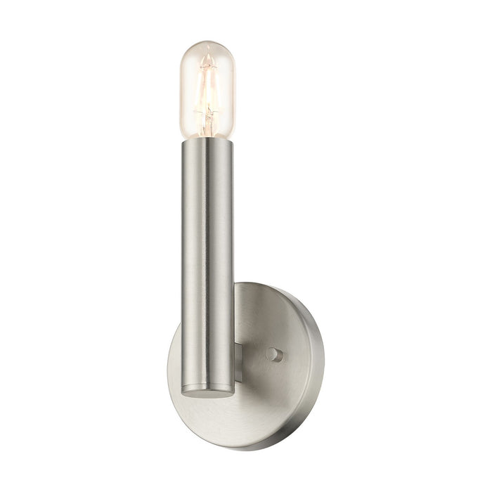Livex Lighting 51131-91 One Light Wall Sconce, Brushed Nickel