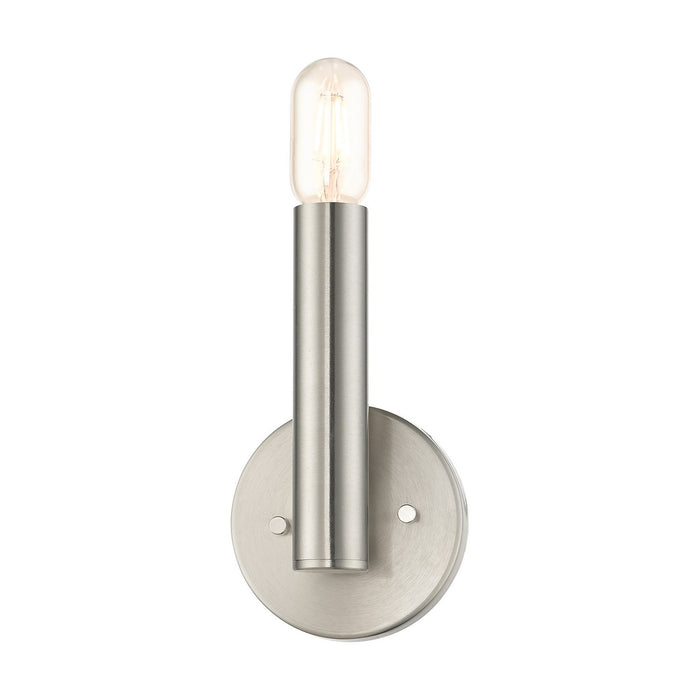 Livex Lighting 51131-91 One Light Wall Sconce, Brushed Nickel