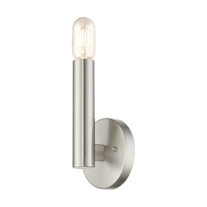 Livex Lighting 51131-91 One Light Wall Sconce, Brushed Nickel