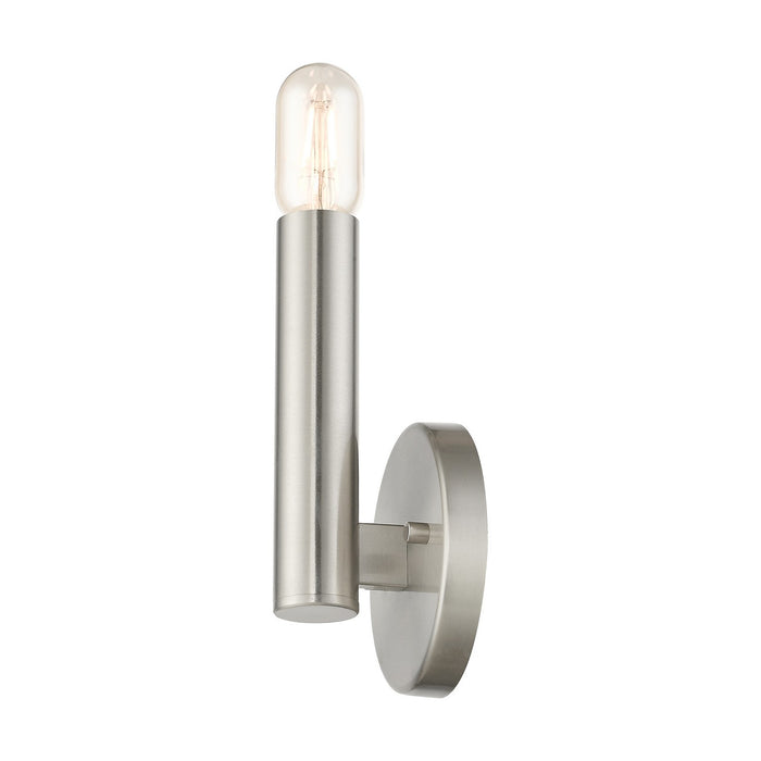 Livex Lighting 51131-91 One Light Wall Sconce, Brushed Nickel