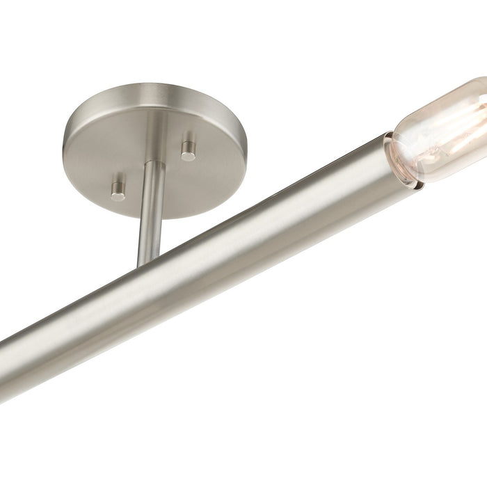 Livex Lighting 51139-91 Two Light Semi-Flush Mount, Brushed Nickel