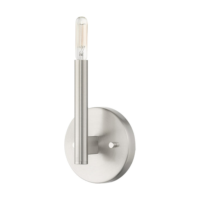 Livex Lighting 51171-91 One Light Wall Sconce, Brushed Nickel