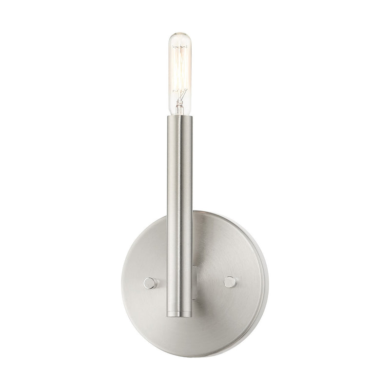 Livex Lighting 51171-91 One Light Wall Sconce, Brushed Nickel