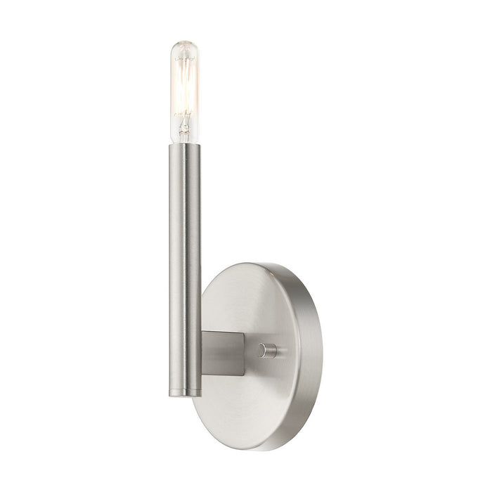 Livex Lighting 51171-91 One Light Wall Sconce, Brushed Nickel