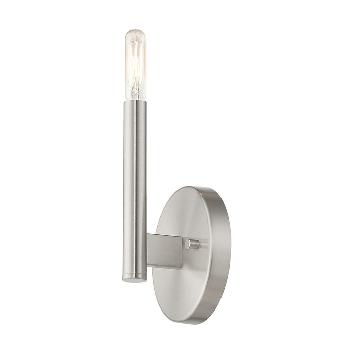 Livex Lighting 51171-91 One Light Wall Sconce, Brushed Nickel