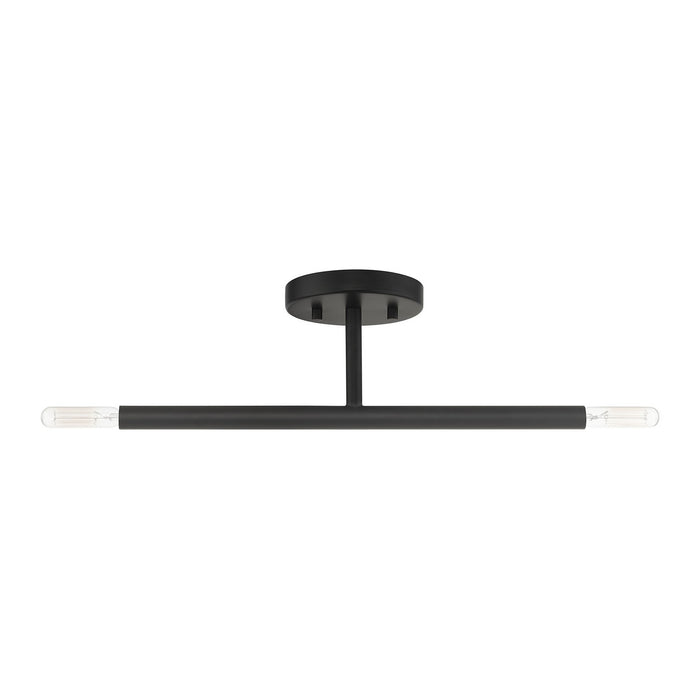 Livex Lighting 51179-04 Two Light Semi-Flush Mount, Black