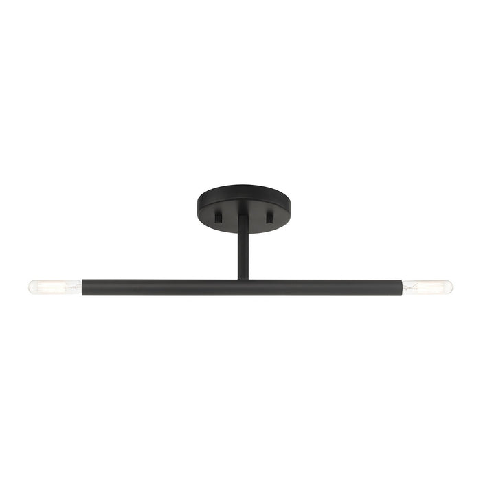 Livex Lighting 51179-04 Two Light Semi-Flush Mount, Black