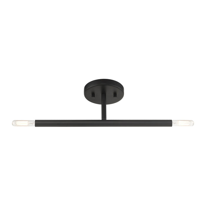 Livex Lighting 51179-04 Two Light Semi-Flush Mount, Black