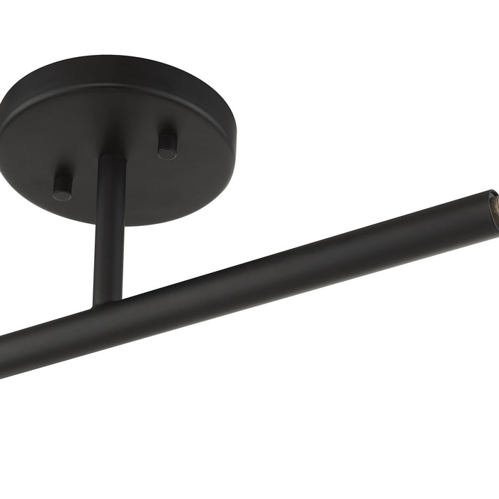 Livex Lighting 51179-04 Two Light Semi-Flush Mount, Black