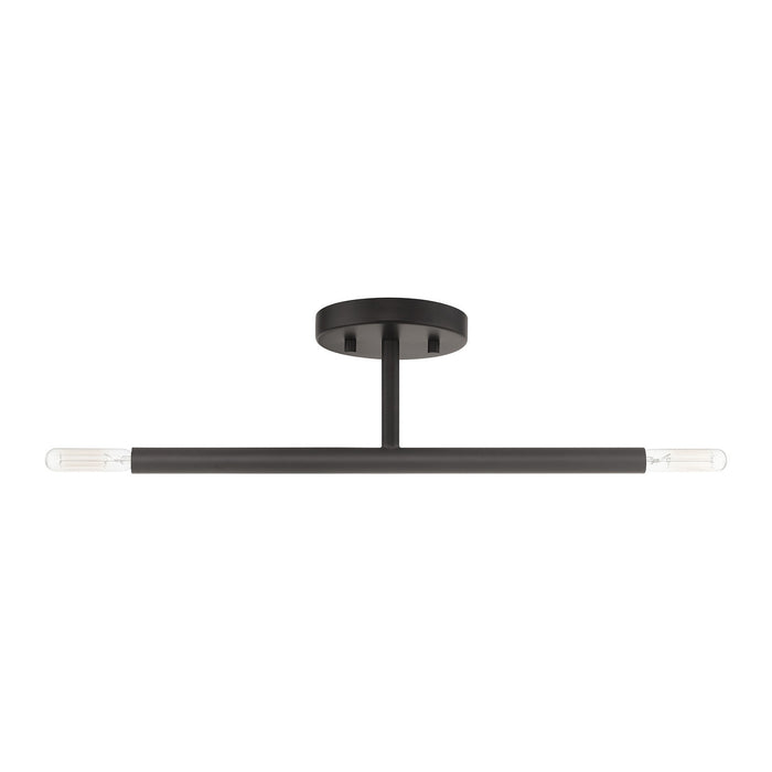 Livex Lighting 51179-07 Two Light Semi-Flush Mount, Bronze