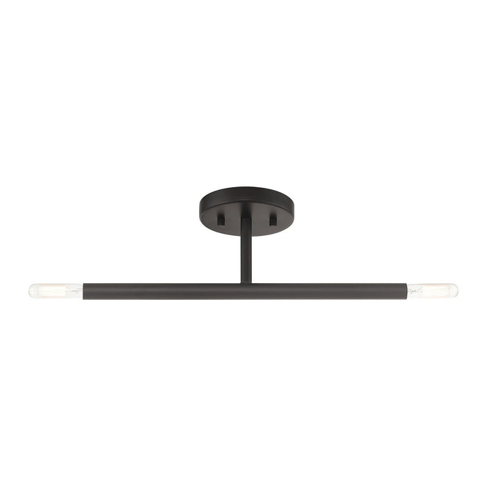 Livex Lighting 51179-07 Two Light Semi-Flush Mount, Bronze