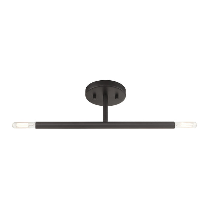 Livex Lighting 51179-07 Two Light Semi-Flush Mount, Bronze