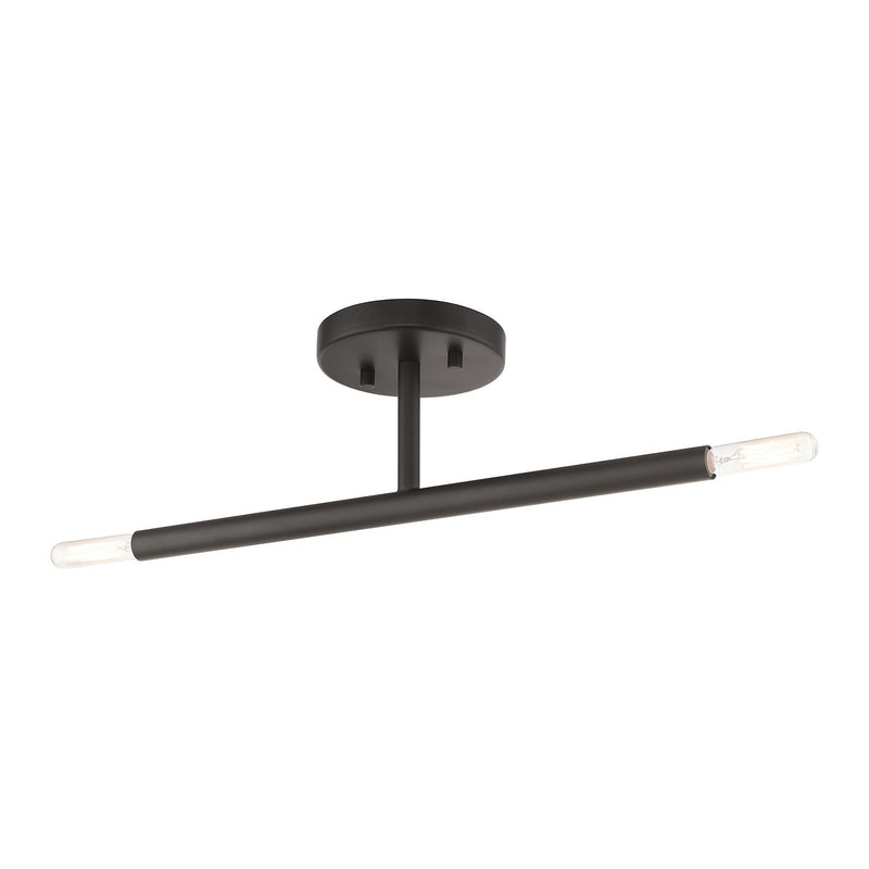 Livex Lighting 51179-07 Two Light Semi-Flush Mount, Bronze