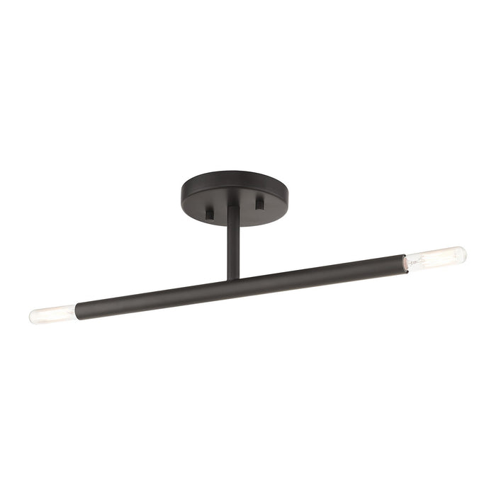 Livex Lighting 51179-07 Two Light Semi-Flush Mount, Bronze