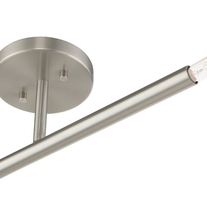 Livex Lighting 51179-91 Two Light Semi-Flush Mount, Brushed Nickel