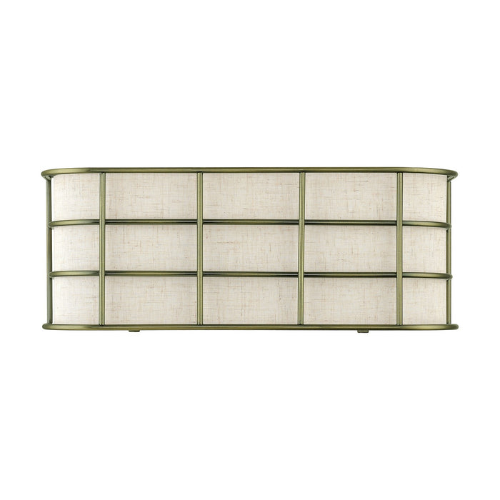 Livex Lighting 55110-01 Two Light Wall Sconce, Antique Brass