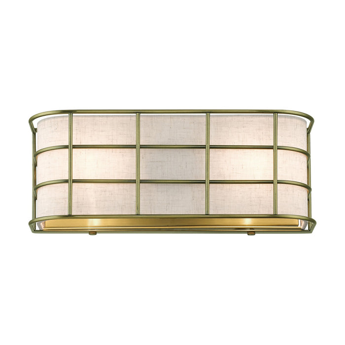 Livex Lighting 55110-01 Two Light Wall Sconce, Antique Brass