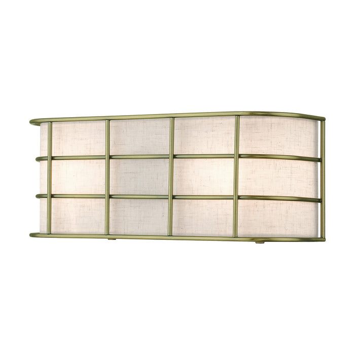Livex Lighting 55110-01 Two Light Wall Sconce, Antique Brass