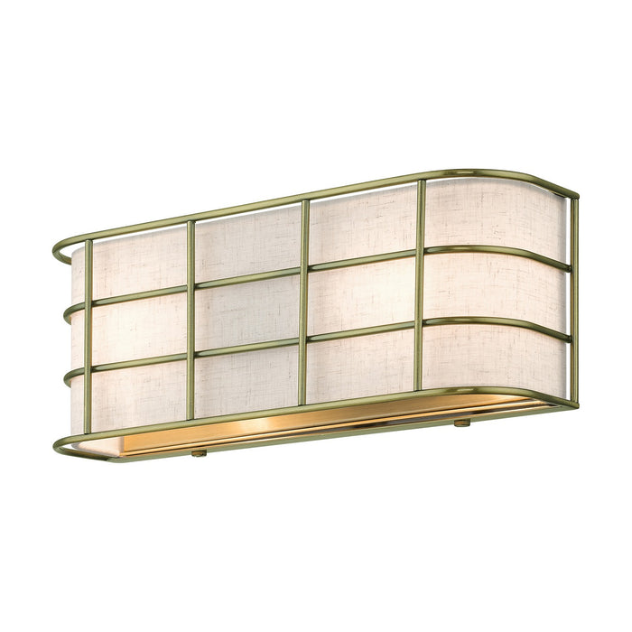 Livex Lighting 55110-01 Two Light Wall Sconce, Antique Brass