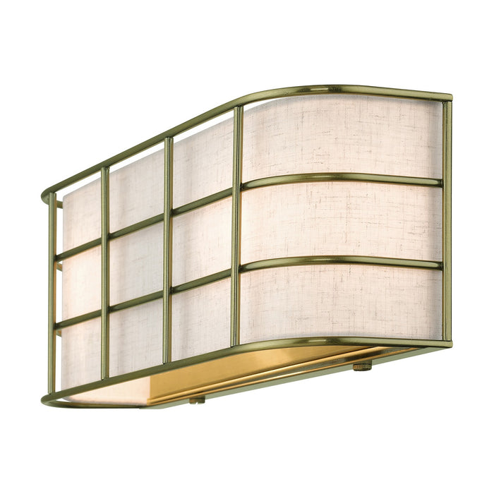 Livex Lighting 55110-01 Two Light Wall Sconce, Antique Brass