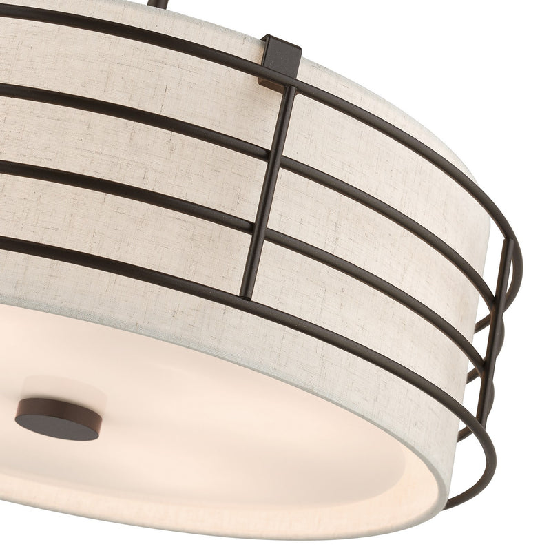 Livex Lighting 55114-92 Four Light Pendant Chandelier, English Bronze