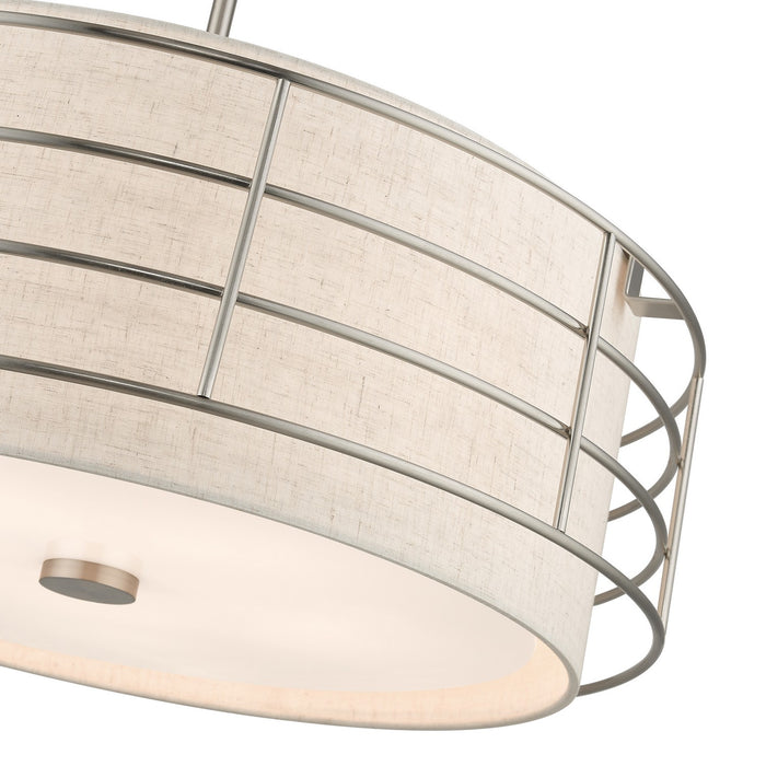 Livex Lighting 55115-91 Five Light Pendant Chandelier, Brushed Nickel