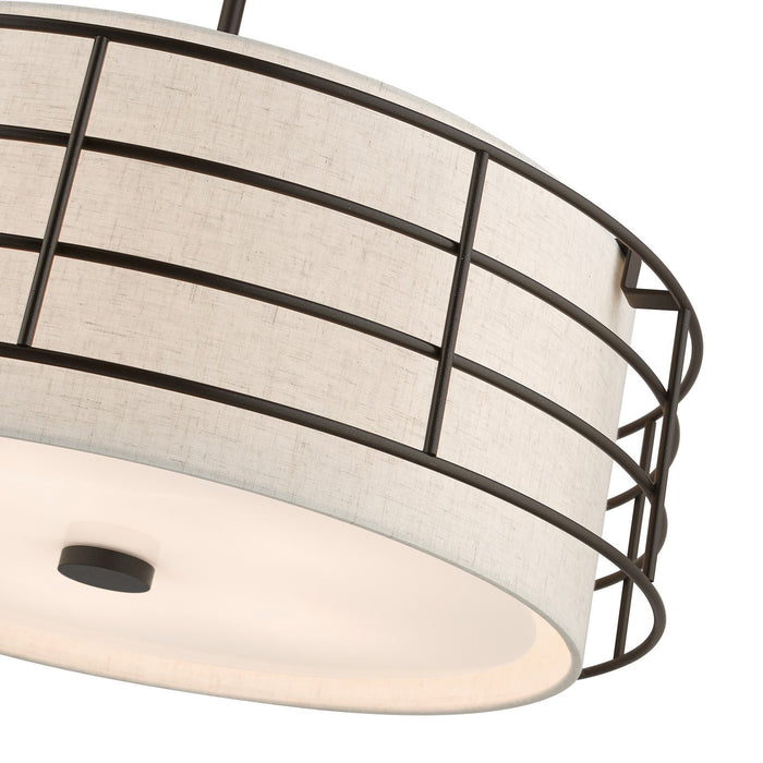 Livex Lighting 55115-92 Five Light Pendant Chandelier, English Bronze
