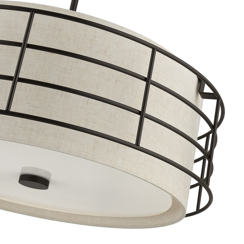 Livex Lighting 55115-92 Five Light Pendant Chandelier, English Bronze