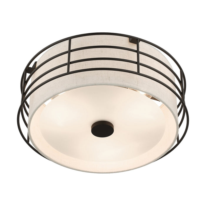 Livex Lighting 55118-92 Three Light Semi-Flush Mount, English Bronze