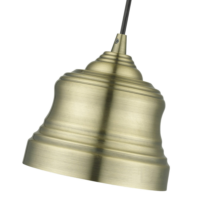 Livex Lighting 55901-01 One Light Pendant, Antique Brass
