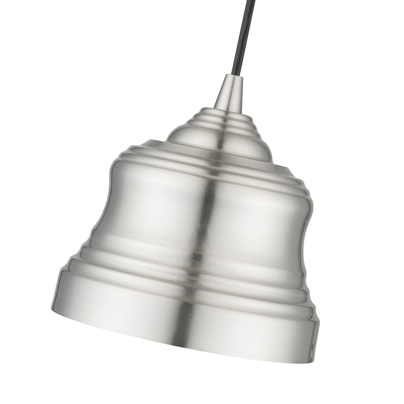 Livex Lighting 55901-91 One Light Pendant, Brushed Nickel