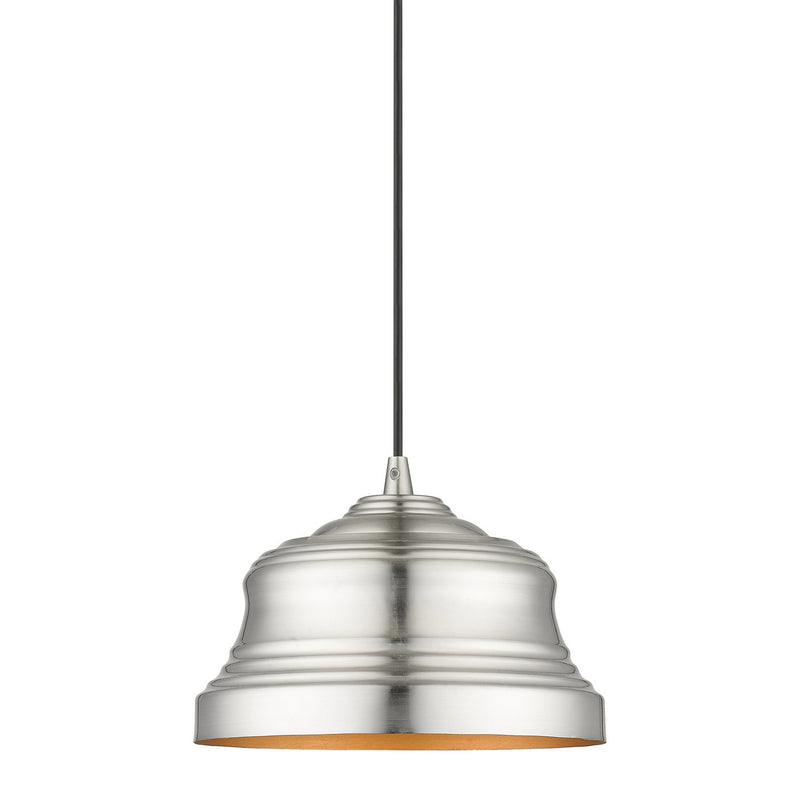Livex Lighting 55902-91 One Light Pendant, Brushed Nickel