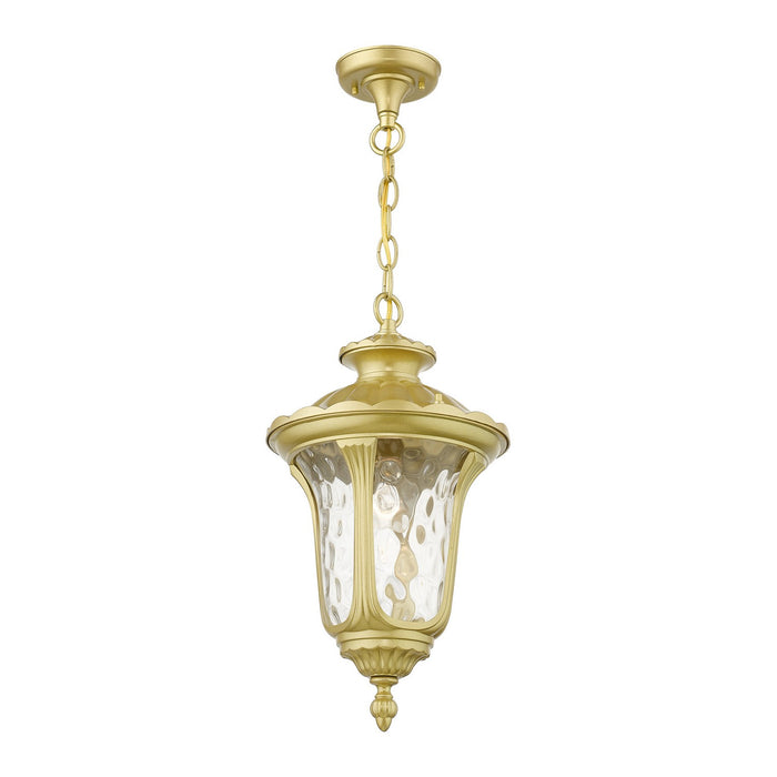 Livex Lighting 7854-33 One Light Outdoor Pendant, Soft Gold
