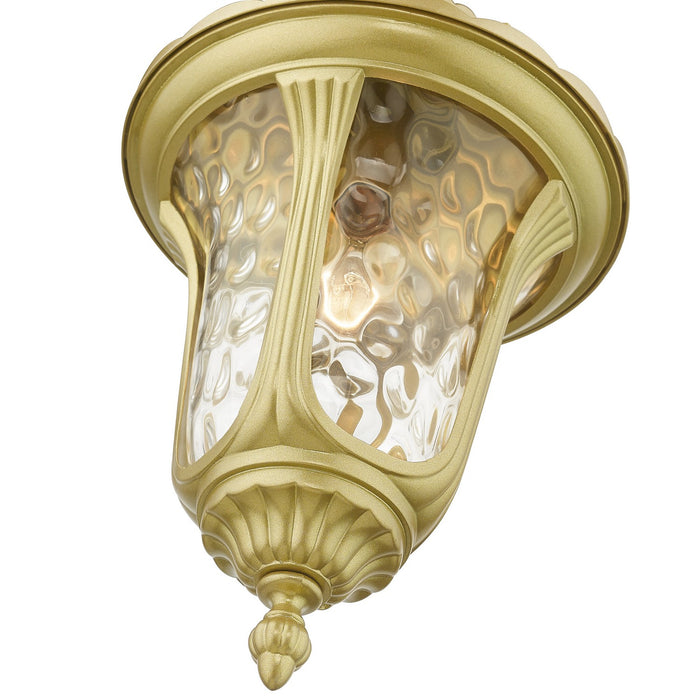 Livex Lighting 7854-33 One Light Outdoor Pendant, Soft Gold