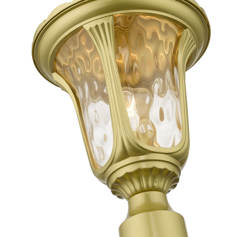 Livex Lighting 7855-33 One Light Outdoor Post Top Lantern, Soft Gold