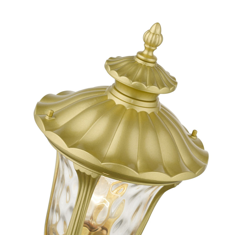 Livex Lighting 7855-33 One Light Outdoor Post Top Lantern, Soft Gold
