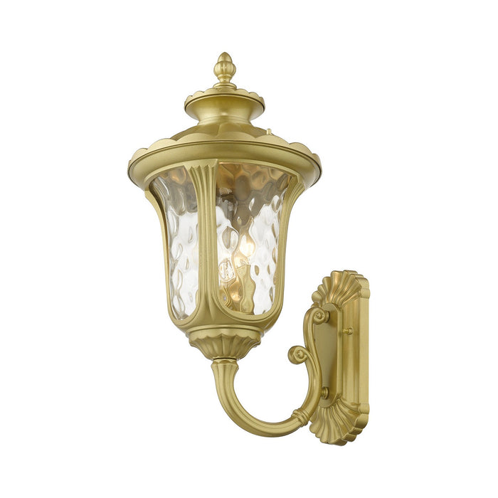 Livex Lighting 7856-33 Three Light Outdoor Wall Lantern, Soft Gold