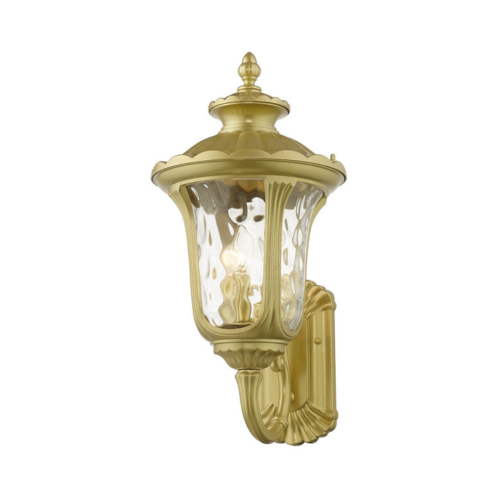 Livex Lighting 7856-33 Three Light Outdoor Wall Lantern, Soft Gold