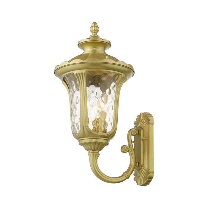 Livex Lighting 7856-33 Three Light Outdoor Wall Lantern, Soft Gold