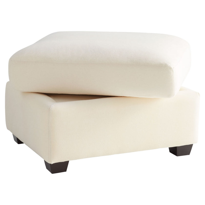 Cyan 11452 Ottoman, White - Cream