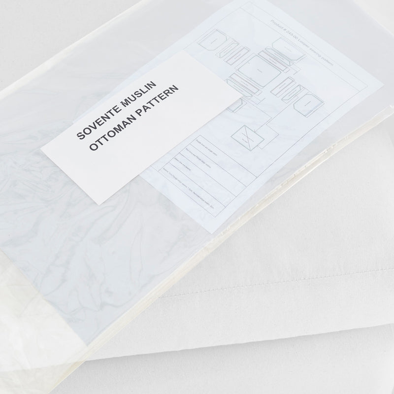 Cyan 11452 Ottoman, White - Cream