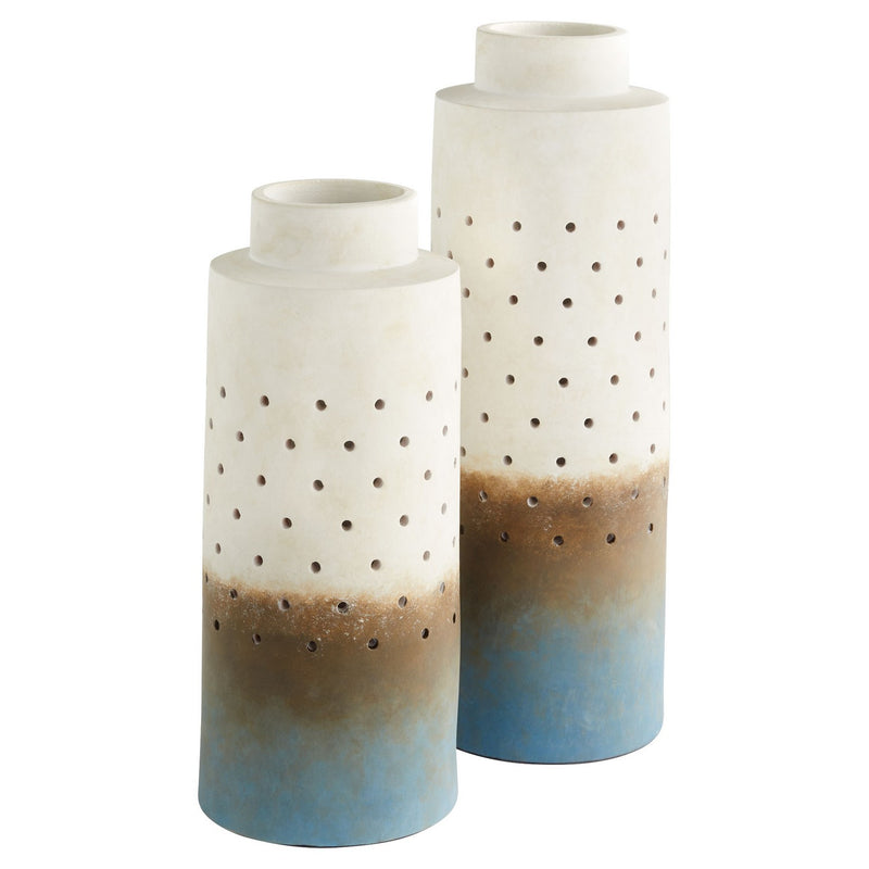 Cyan 11545 Vase, Grey And Navy Ombre