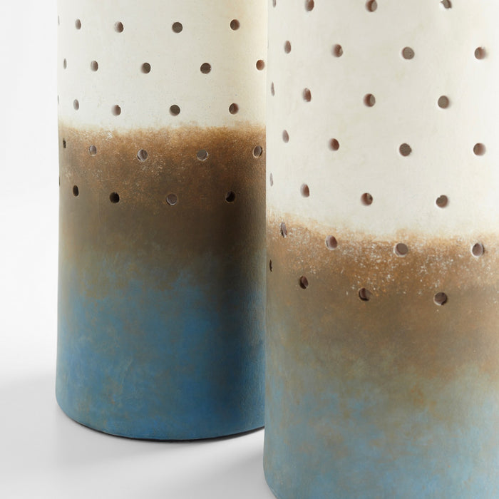 Cyan 11546 Vase, Grey And Navy Ombre