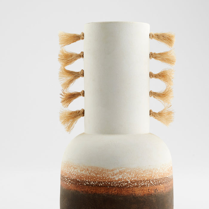 Cyan 11547 Vase, Ombre And Jute