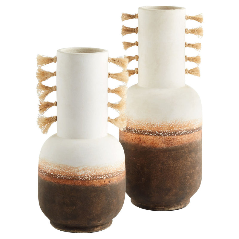 Cyan 11547 Vase, Ombre And Jute