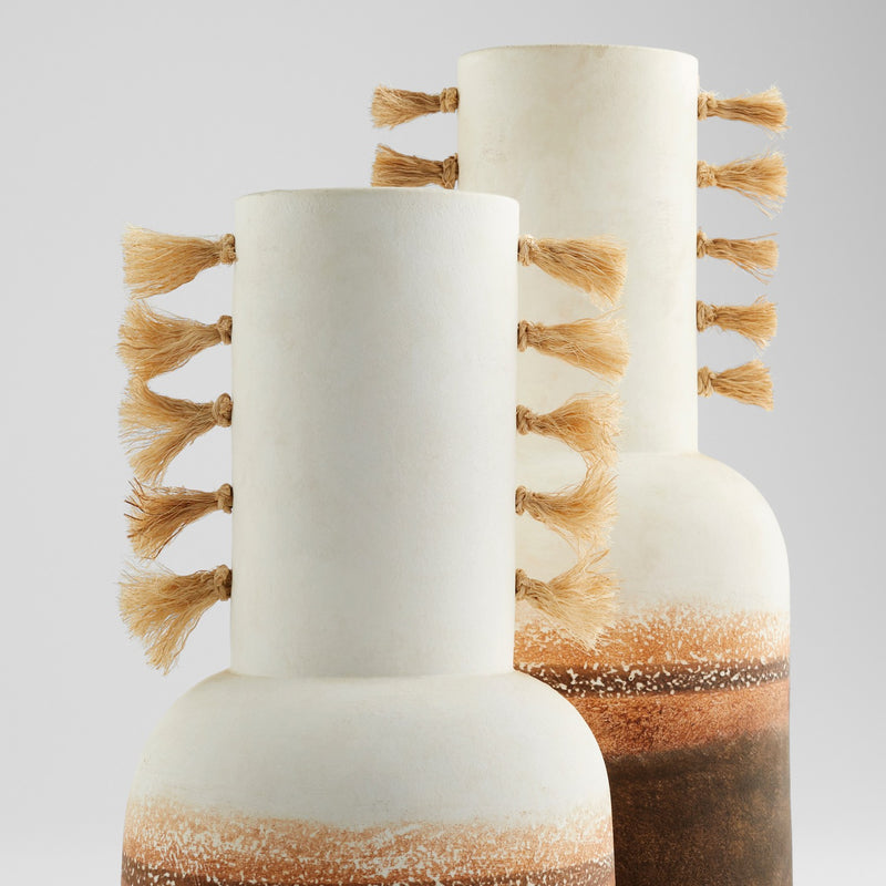 Cyan 11547 Vase, Ombre And Jute
