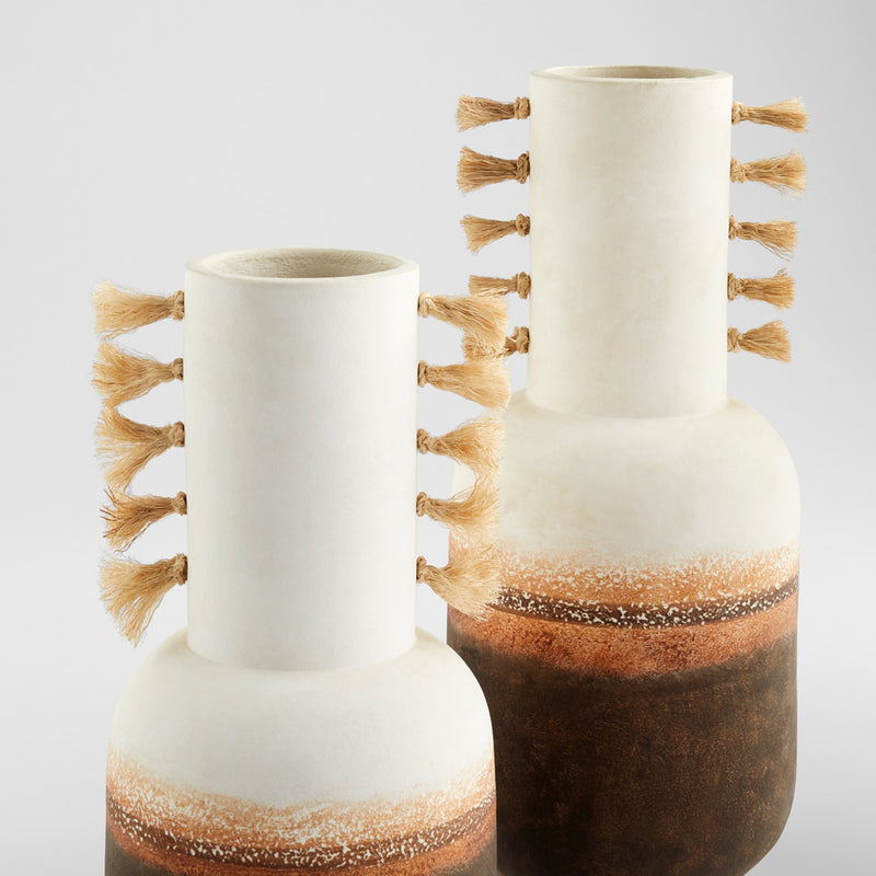 Cyan 11548 Vase, Ombre And Jute